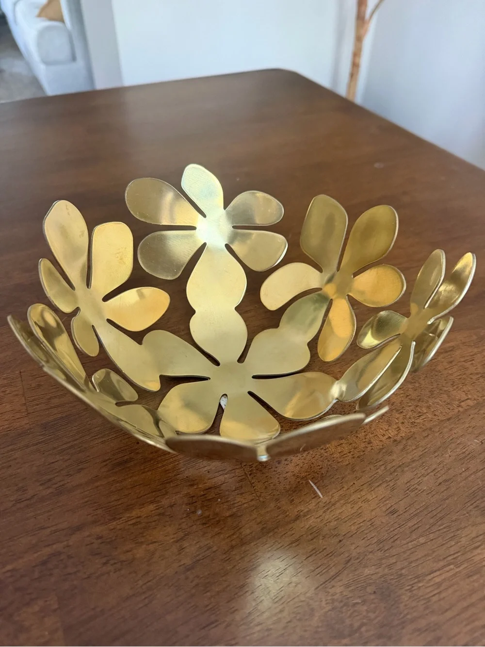 Vintage IKEA Stockholm Flower Bowl Gold Brass Monika Mulder 1999 MCM Retro 8